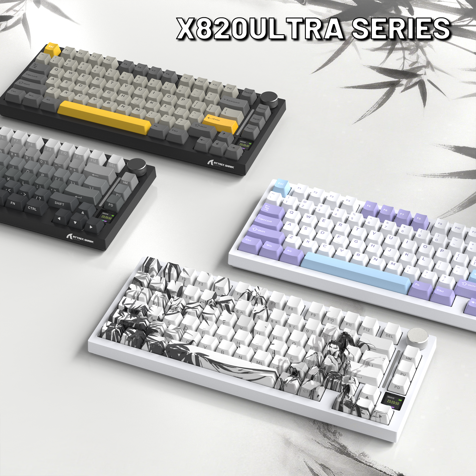 ATTACK SHARK X820ULTRA 기계식 키보드 C01ULTRA 코일 케이블 포함