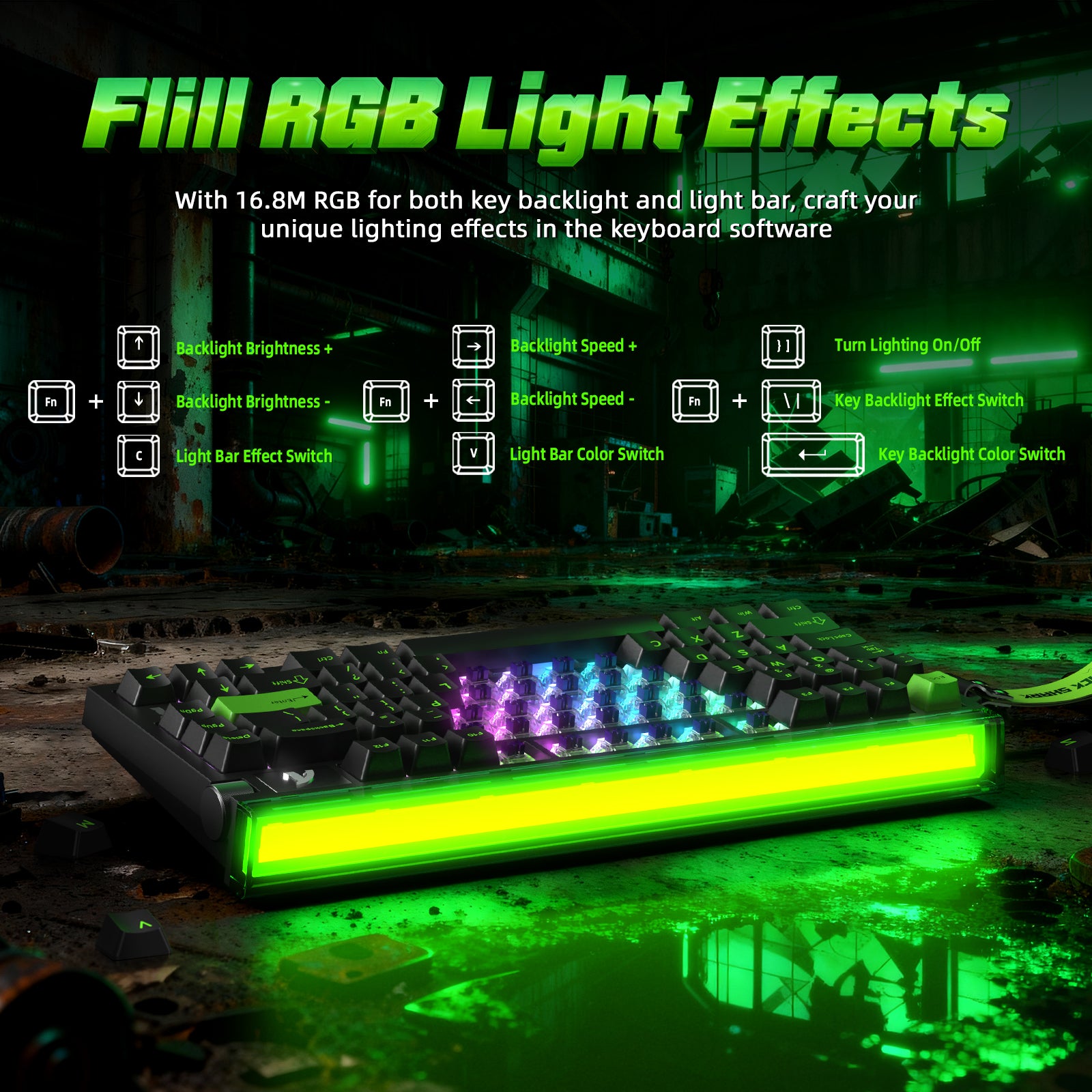 ATTACK SHARK R85 HE 래피드 트리거 키보드 C01ULTRA LED 케이블 포함