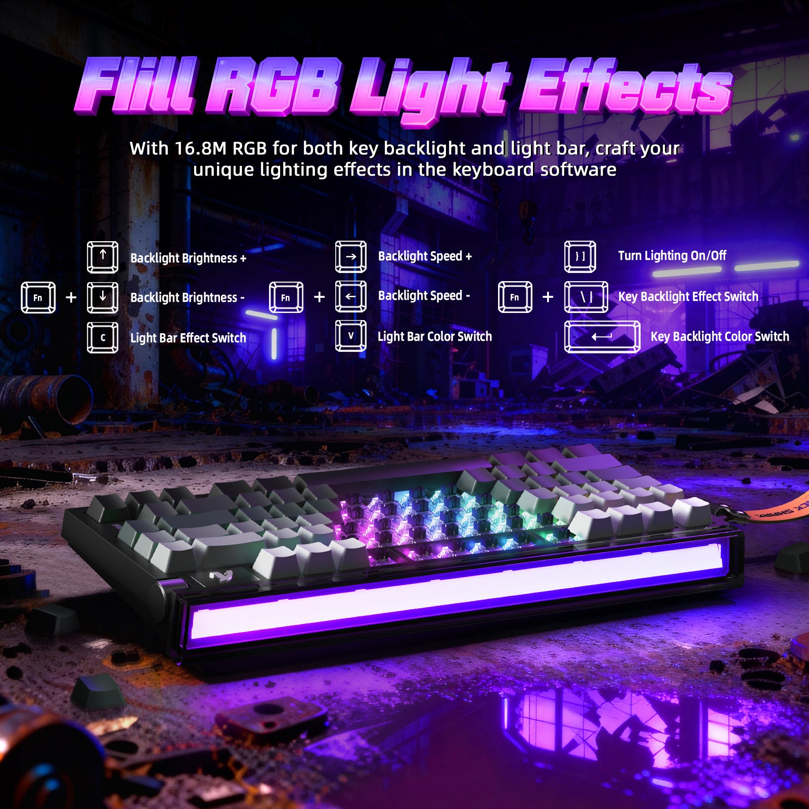 ATTACK SHARK R85 HE 래피드 트리거 키보드 C01ULTRA LED 케이블 포함
