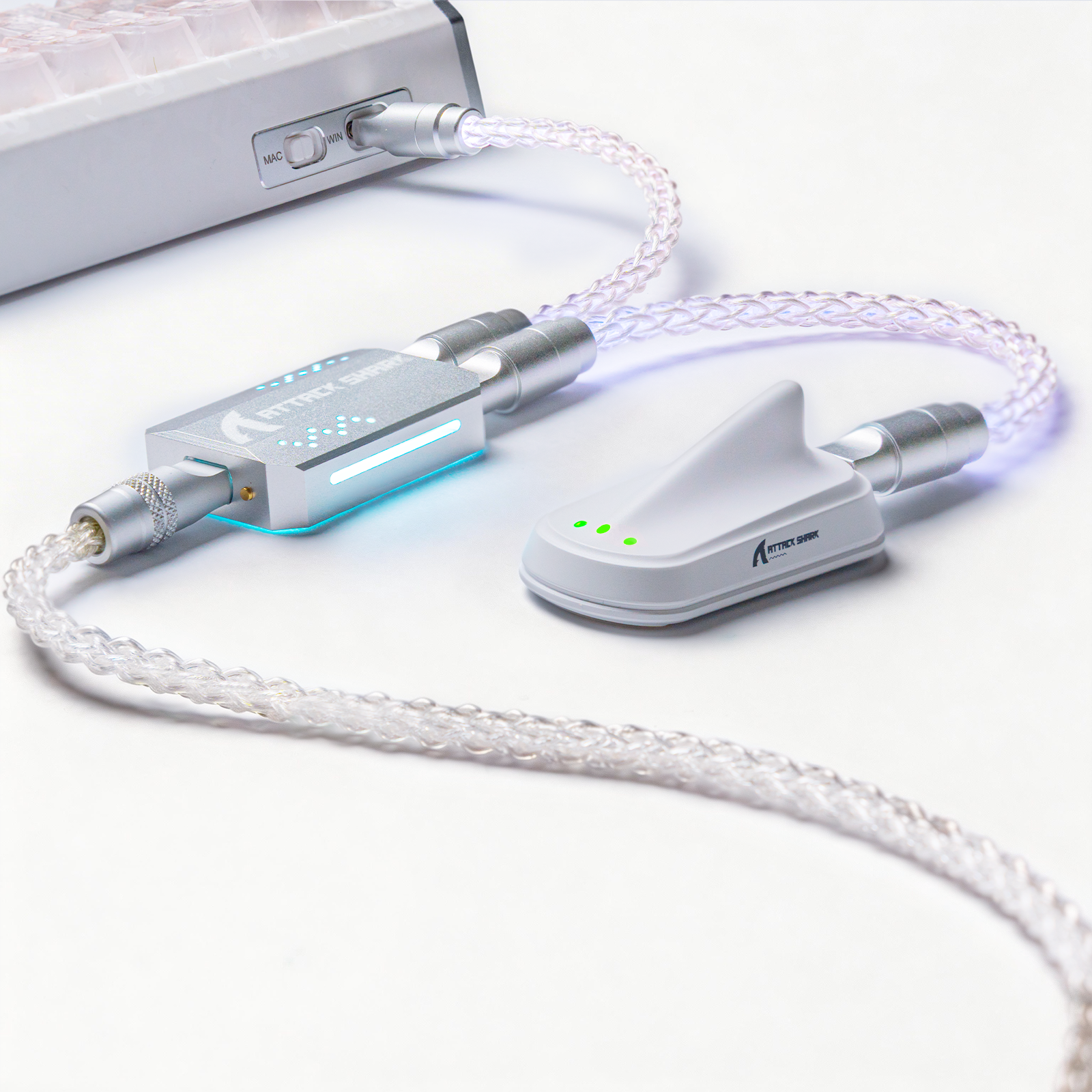 ATTACK SHARK C07 PRO 2-in-1 Type C 케이블 (8KHz 게이밍 키보드/마우스용)
