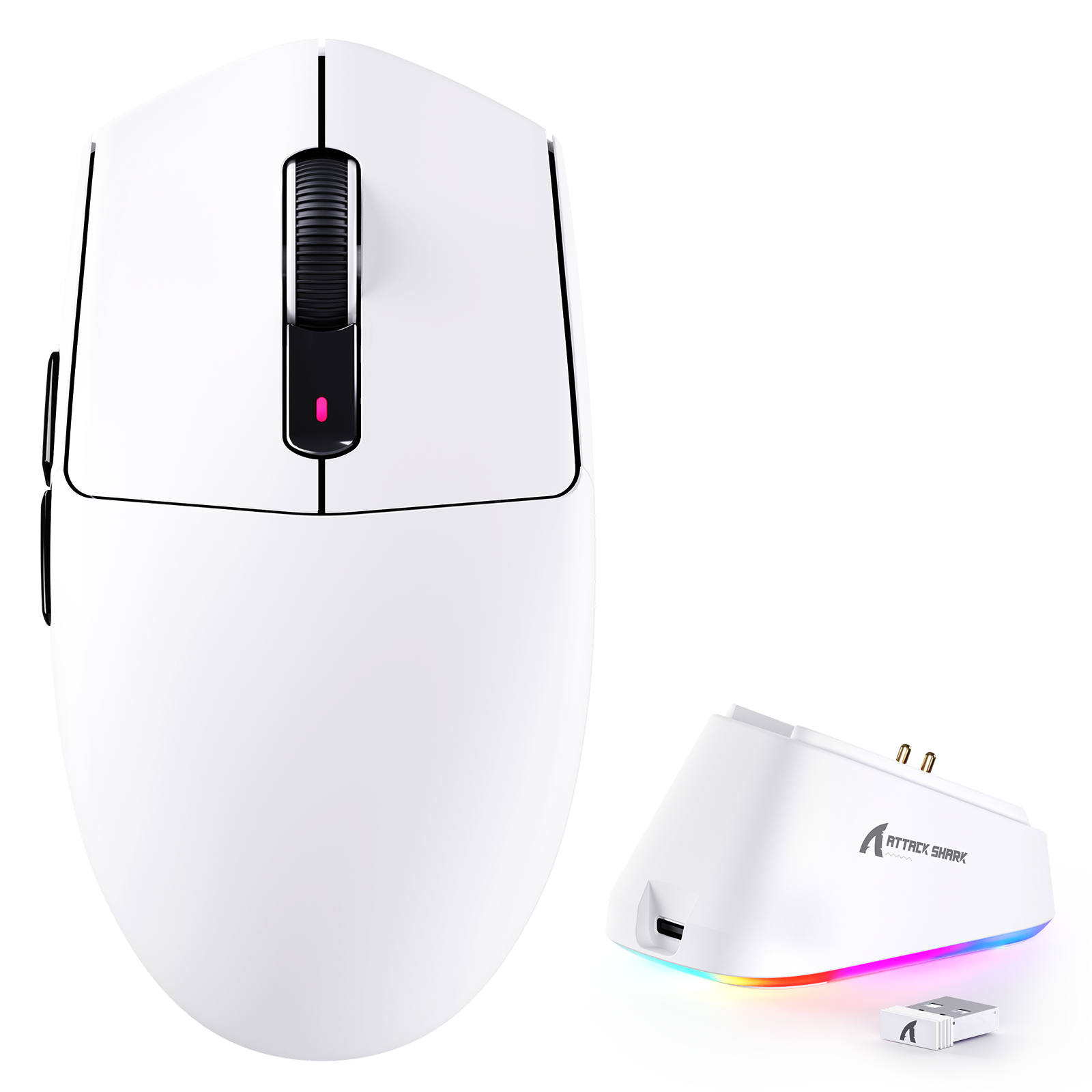 ATTACK SHARK G3PRO 트라이모드 무선 게이밍 마우스 충전 도크 포함 25000 DPI Ultra 경량