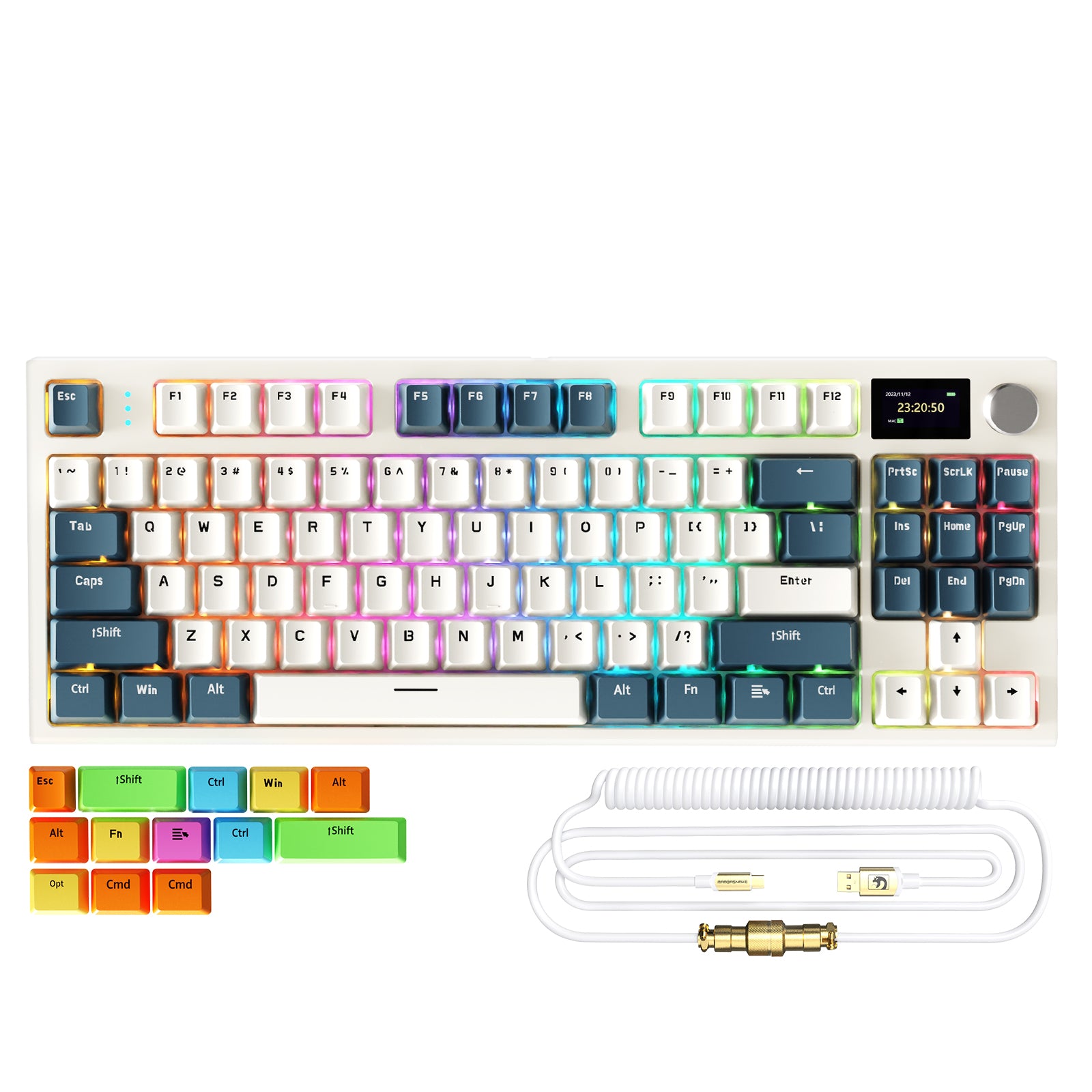 ATTACK SHARK K86 코일 케이블 포함 무선 기계식 키보드