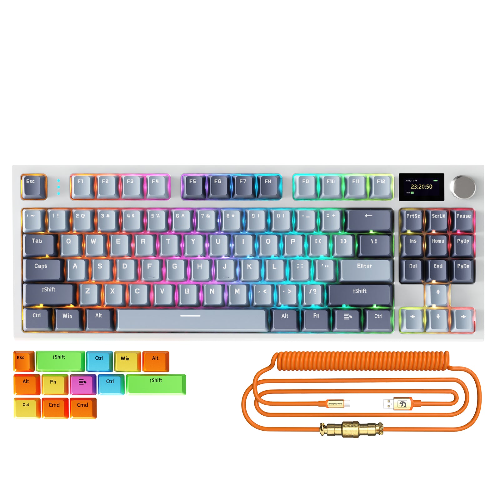 ATTACK SHARK K86 코일 케이블 포함 무선 기계식 키보드
