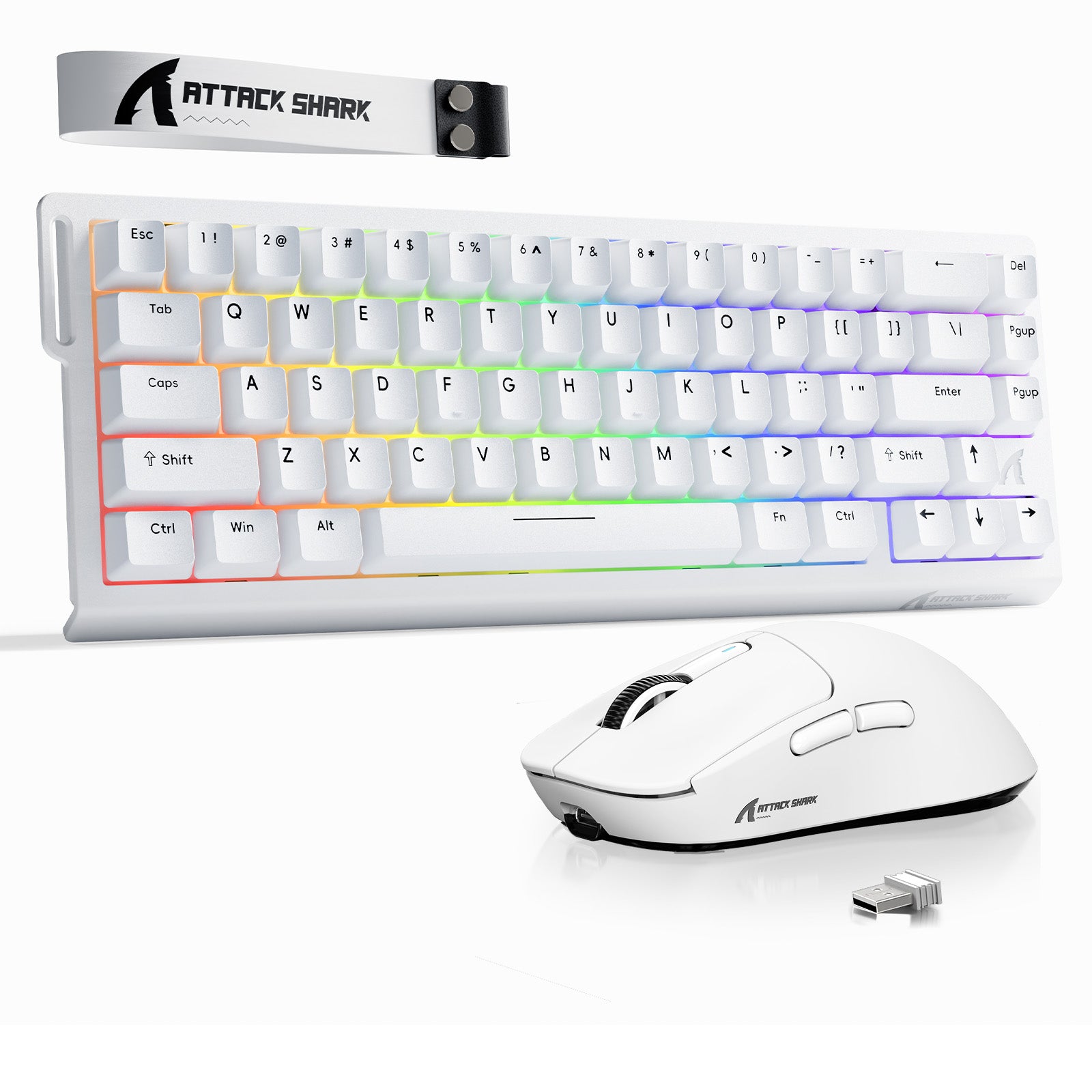 ATTACK SHARK X68HE 래피드 트리거 키보드 + X3 무선 게이밍 마우스 번들