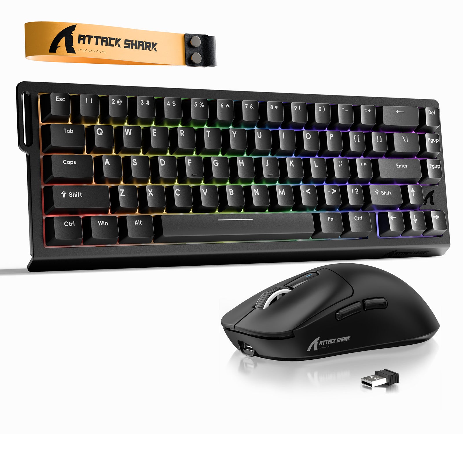 ATTACK SHARK X68HE 래피드 트리거 키보드 + X3 무선 게이밍 마우스 번들