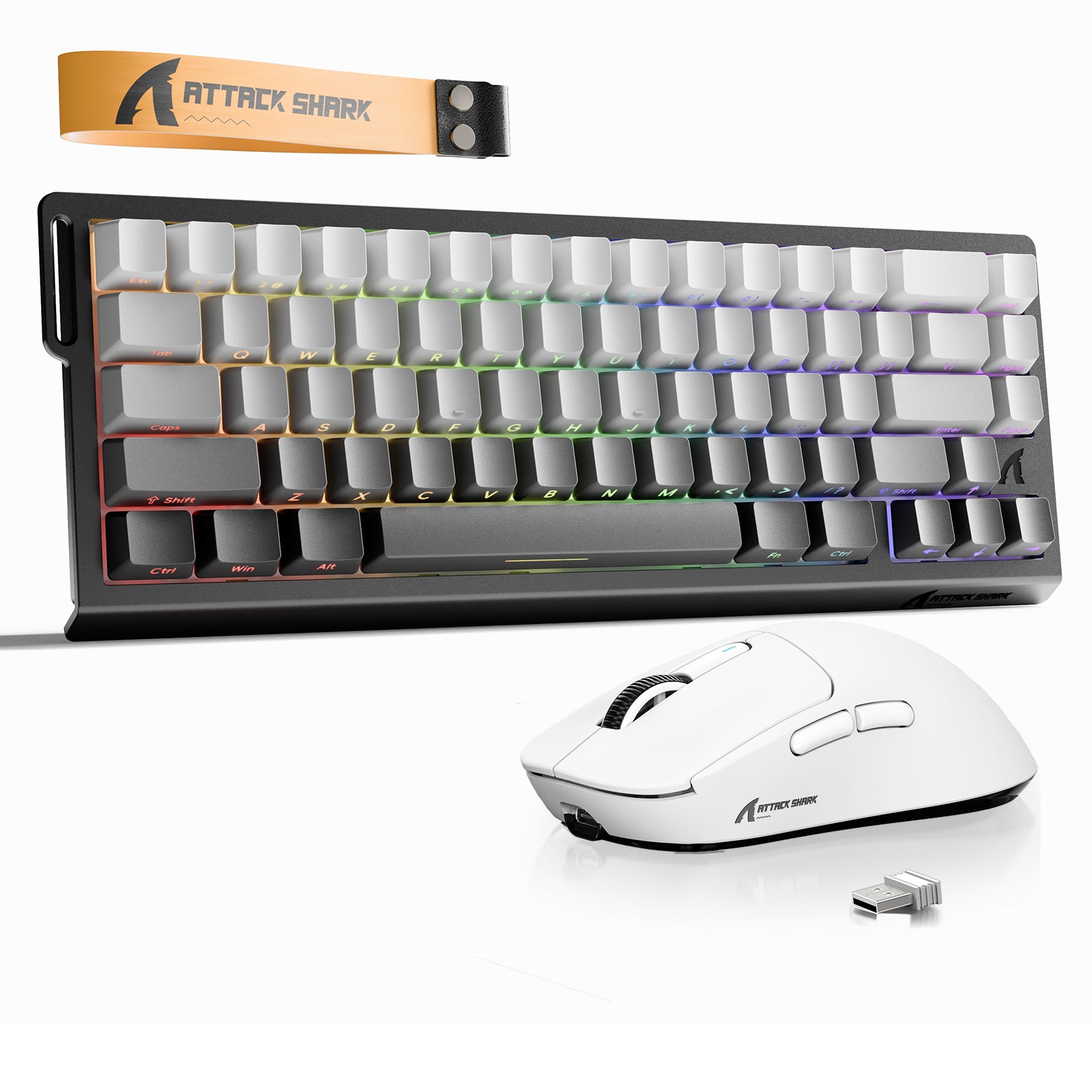 ATTACK SHARK X68HE 래피드 트리거 키보드 + X3 무선 게이밍 마우스 번들
