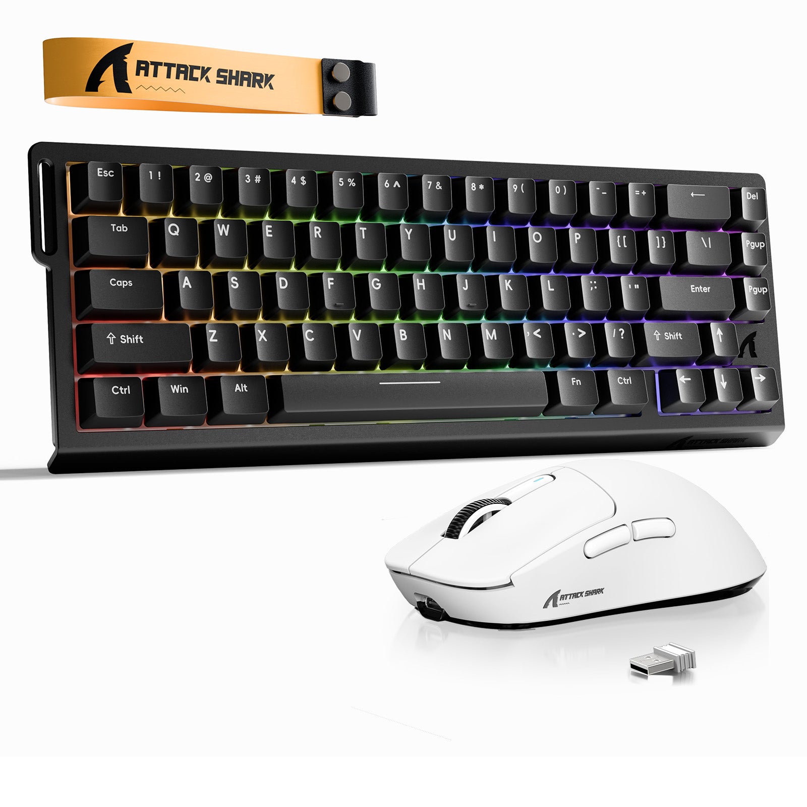 ATTACK SHARK X68HE 래피드 트리거 키보드 + X3 무선 게이밍 마우스 번들
