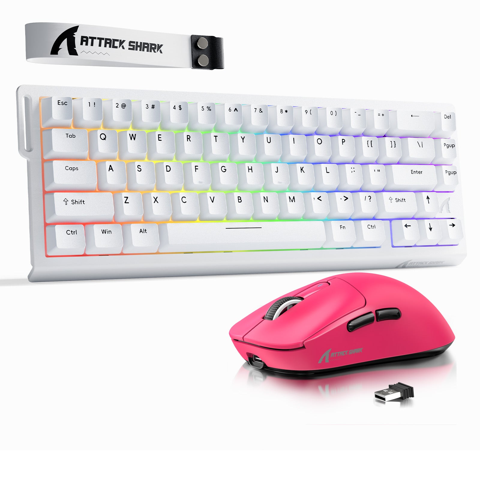 ATTACK SHARK X68HE 래피드 트리거 키보드 + X3 무선 게이밍 마우스 번들
