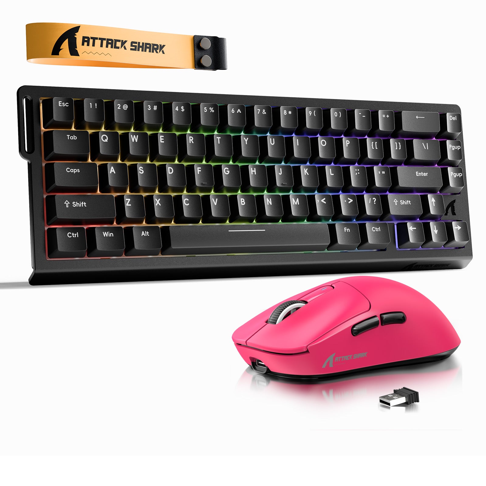 ATTACK SHARK X68HE 래피드 트리거 키보드 + X3 무선 게이밍 마우스 번들