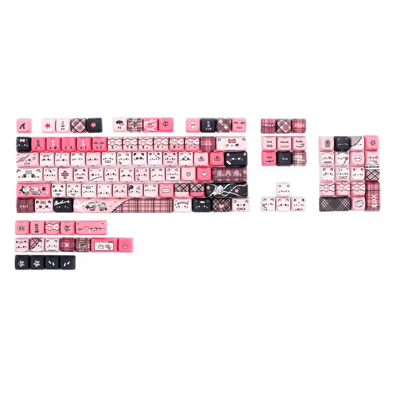 ATTACK SHARK SK05 118/119키 PBT 키캡, MOA, ANSI