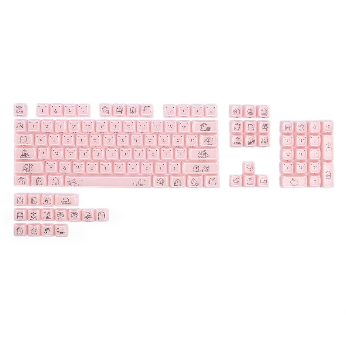 ATTACK SHARK SK05 118/119키 PBT 키캡, MOA, ANSI