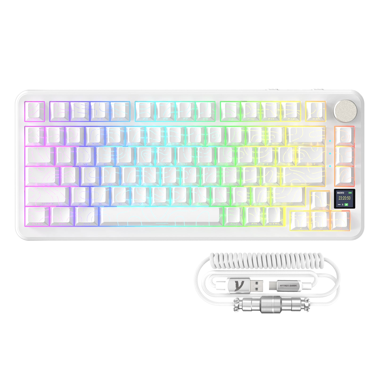 화이트 윤곽(C01PRO 케이블 포함) / 블루베리 스위치 (리니어)